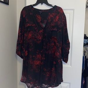 ☀️ 2 FOR $30 ☀️ Torrid Floral 3/4-Sleeve Rayon Harper Blouse - 3X